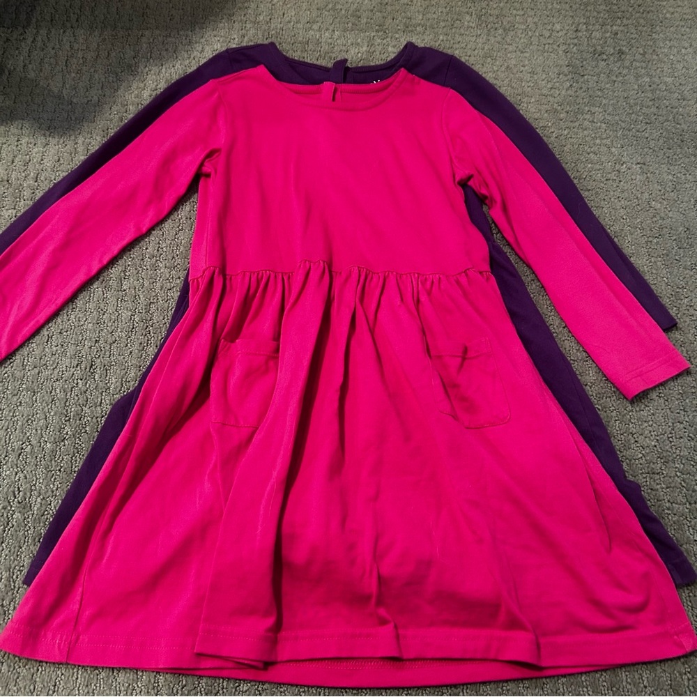 Primary Fuchsia and Violet Kids Dresses (Bundle of 2!)